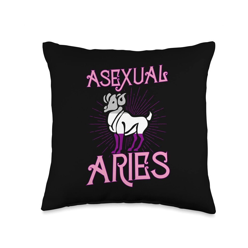 4464 Asexual Aries Zodiac Sign Birthday Horoscope Constellation Throw